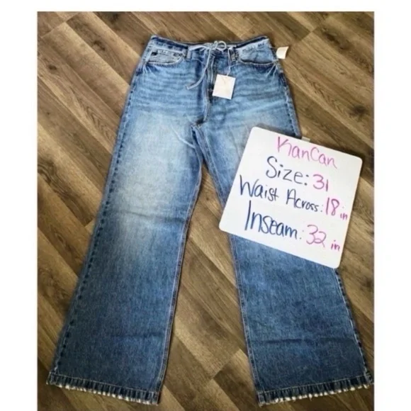 KANCAN 90’s Wide Leg Flare Hi Rise Jeans - Picture 10 of 10
